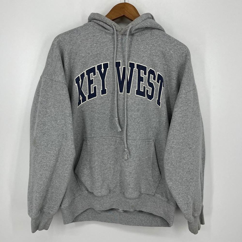 John Galt Brandy Melville Key West Hoodie Gray Oversized Sweatshirt